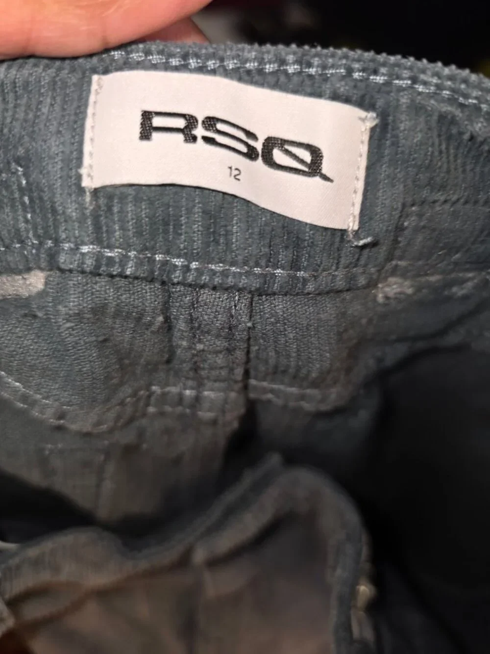 RSQ Boys Gray Corduroy Pants Size 12 100% Cotton Casual Straight Leg